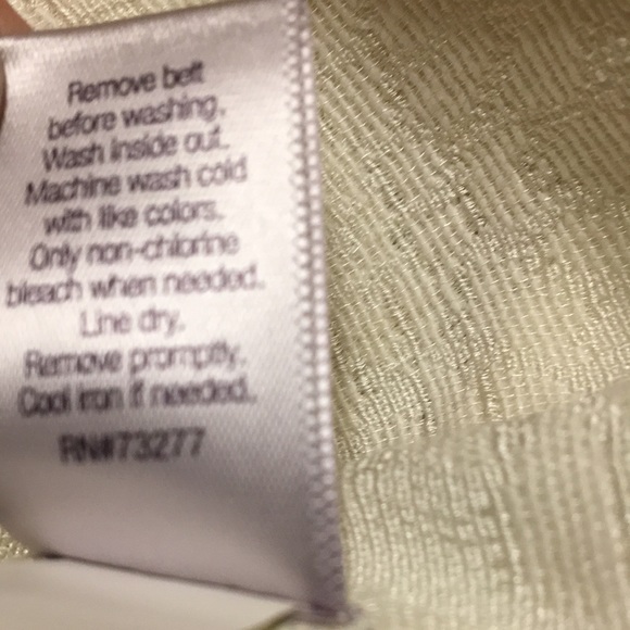 Jennifer Lopez J Lo White Ivory Textured Dress Reptile Belt L XL 14 - Picture 9 of 11